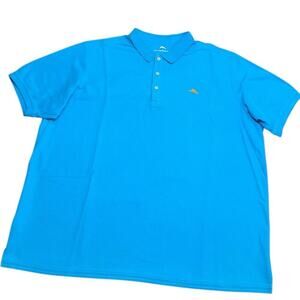 Tommy Bahama Vibrant Blue Polo with Orange Accent Size 3XT EUC